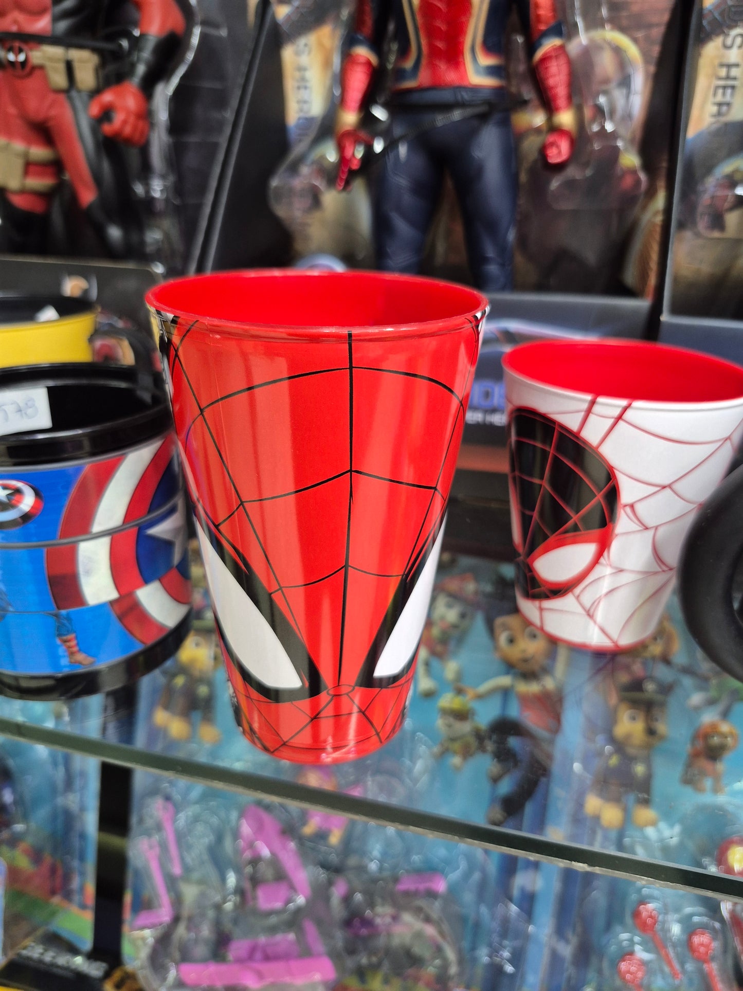 Taza plástica spider man